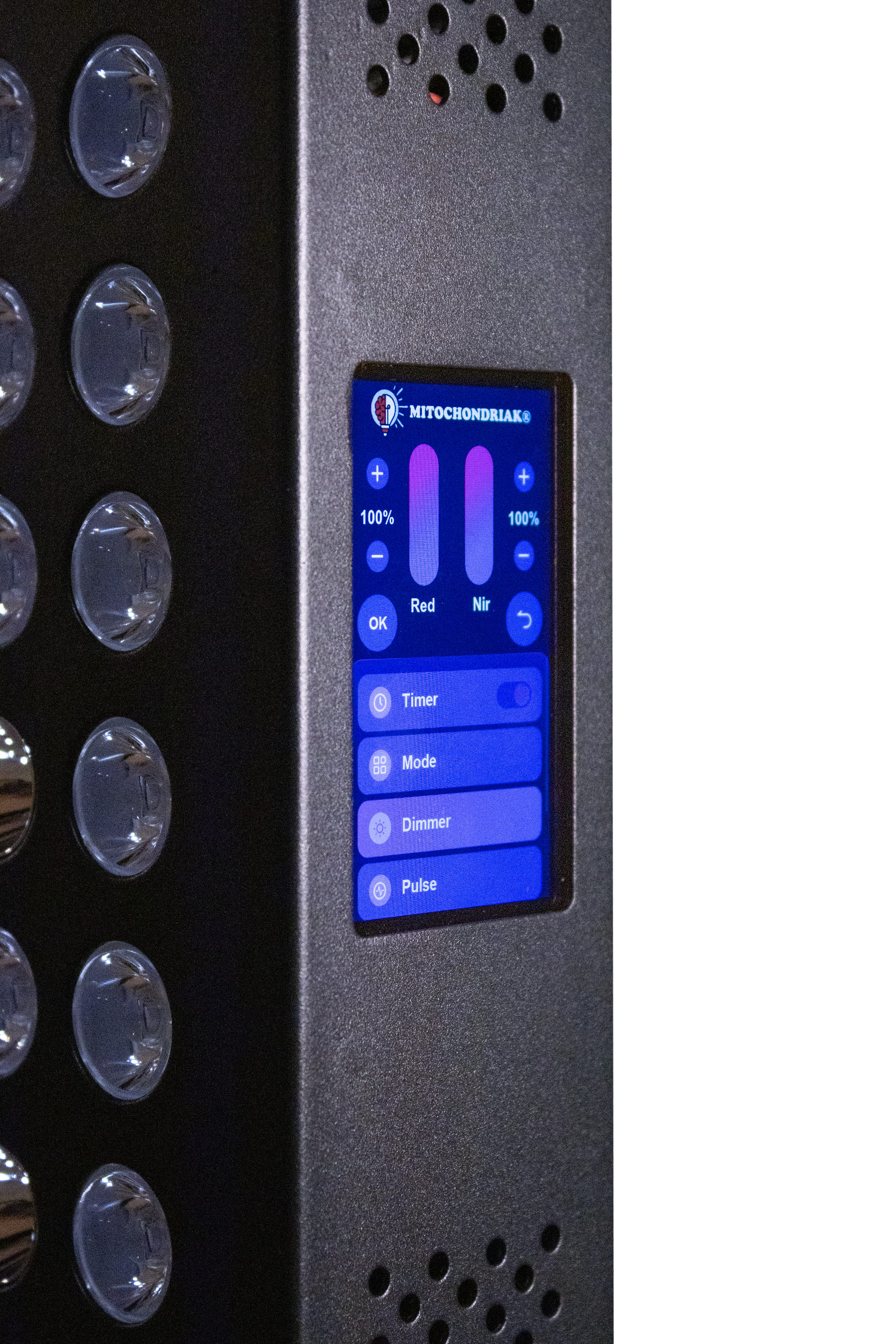 Mitochondriak - red, nir and UV light therapy devices, blue light blocking glasses and indoor lightning solutions